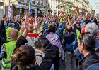 clap GJ 1er mai - Nombreux clapping en tête du cortège, davant les syndicats.